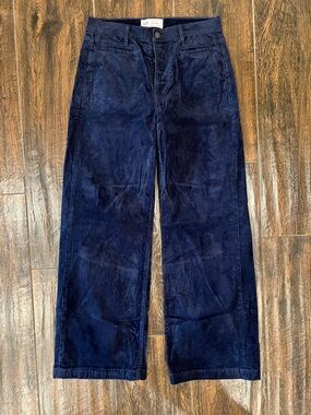 GAP Women’s Navy Corduroy Wide-Leg Pants
